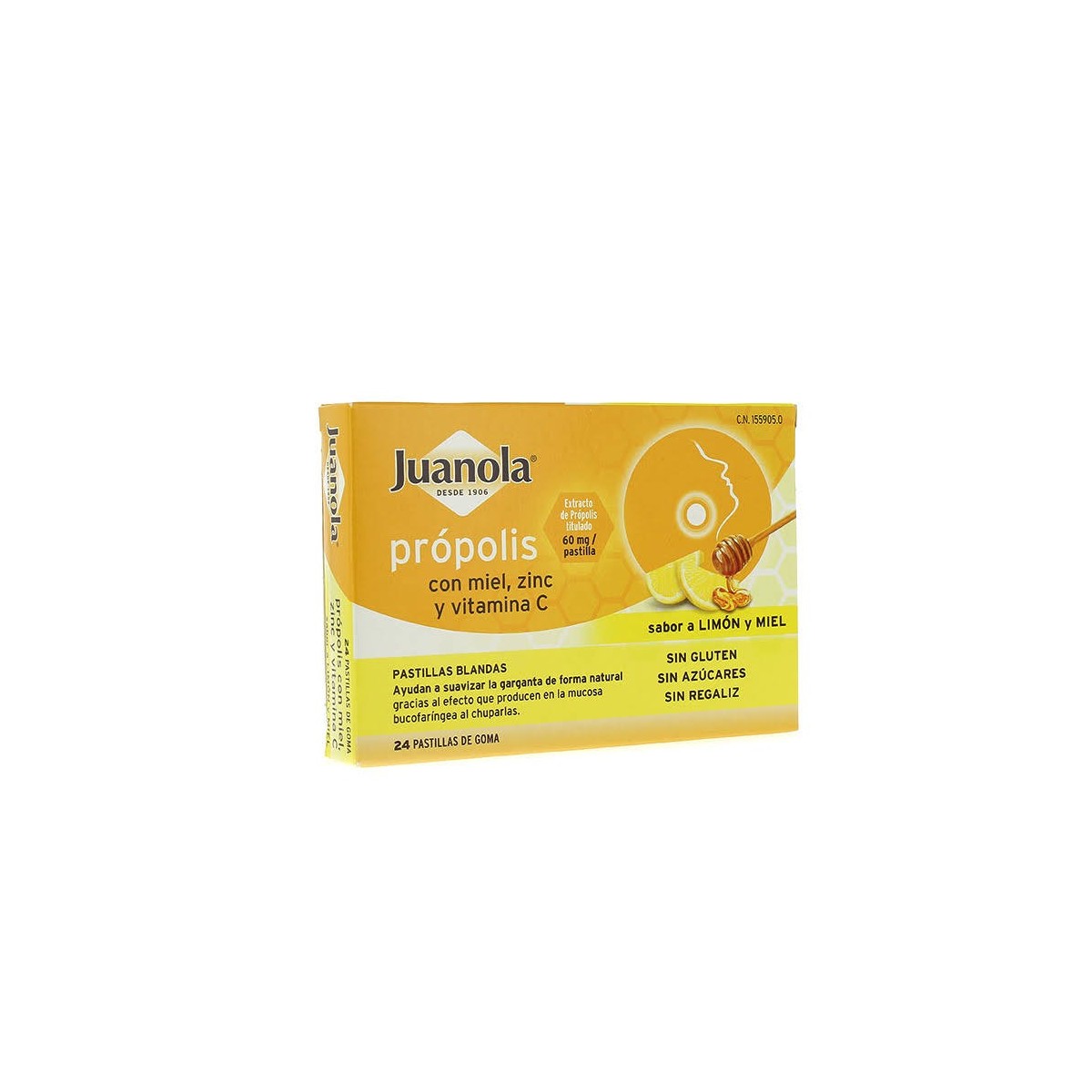 juanola propolis con miel zinc vitamina c 24 pastillas