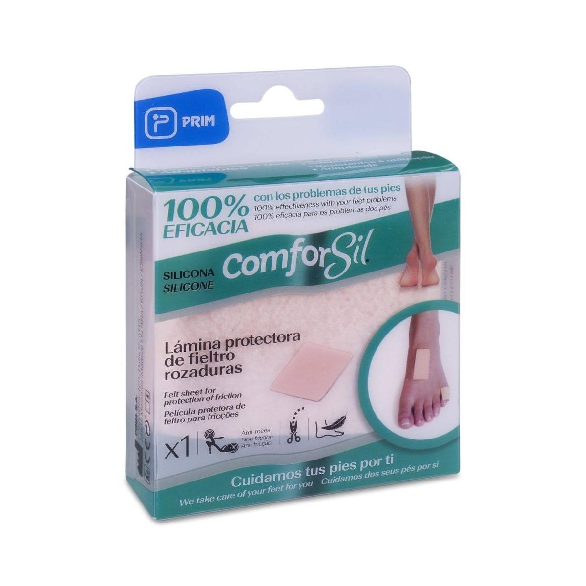 comforsil lamina de fieltro recortable protectora adhesiva 22 x 7 cm