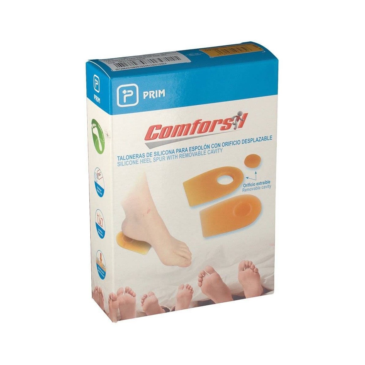 comforsil taloneras para espolon con orificio desplazable talla m