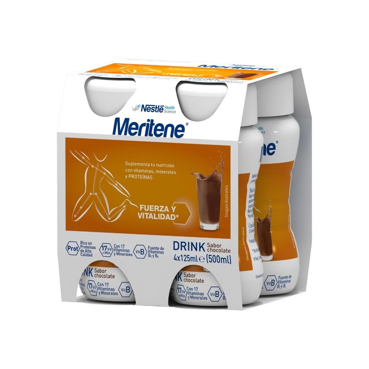 meritene drink chocolate 4 x 125 ml