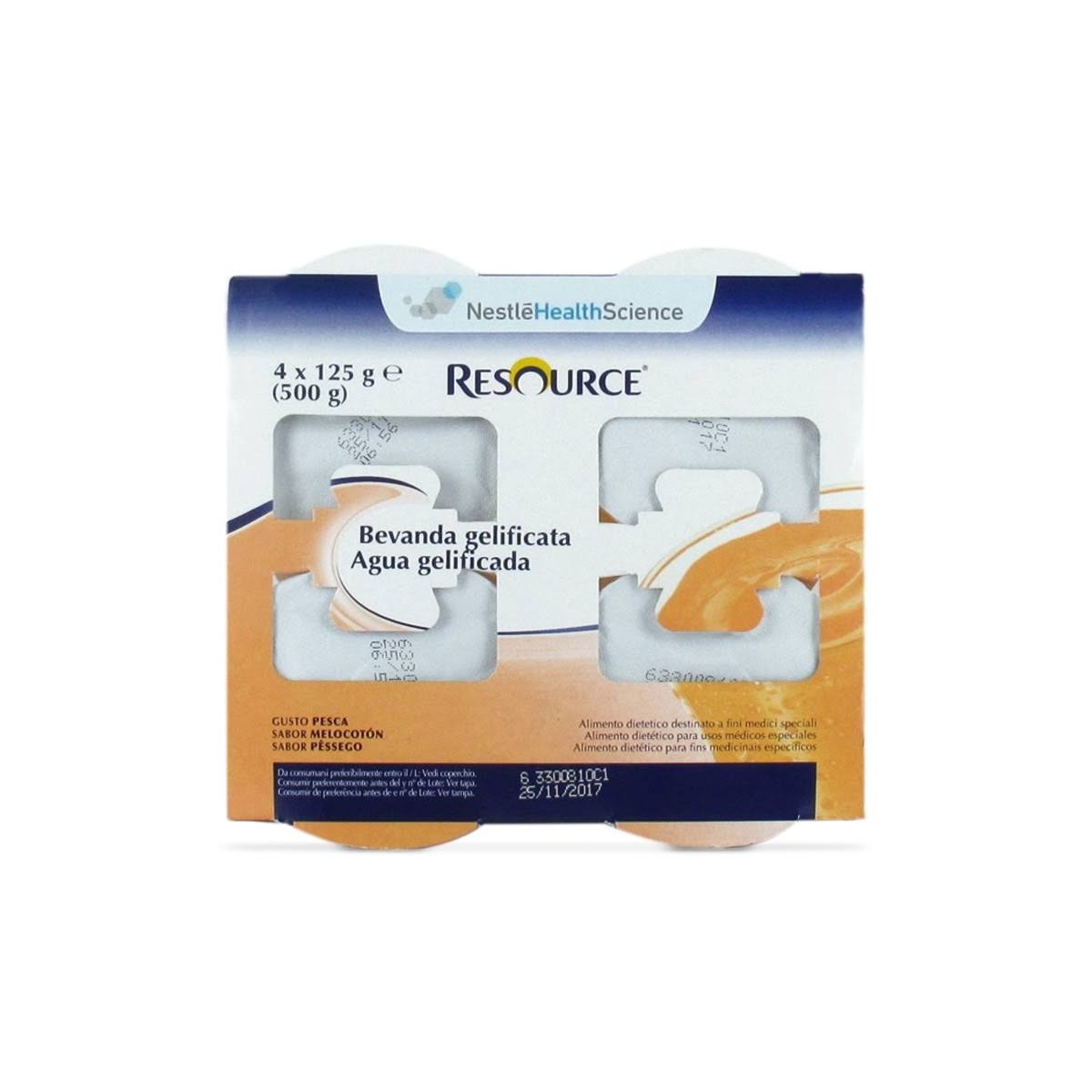 resource agua gelificada 125 g 4 tarrinas melocoton