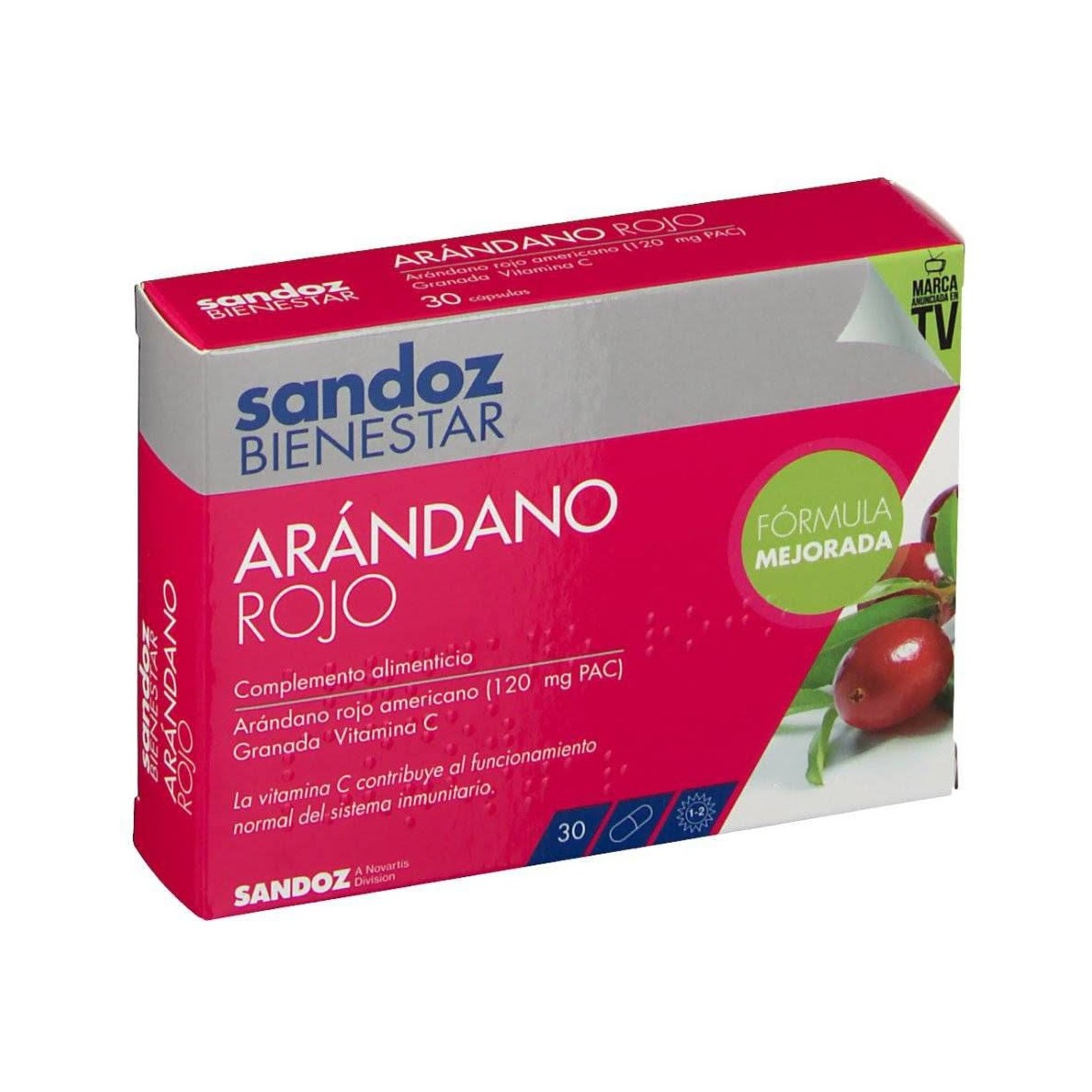 sandoz bienestar arandano rojo 30 capsulas