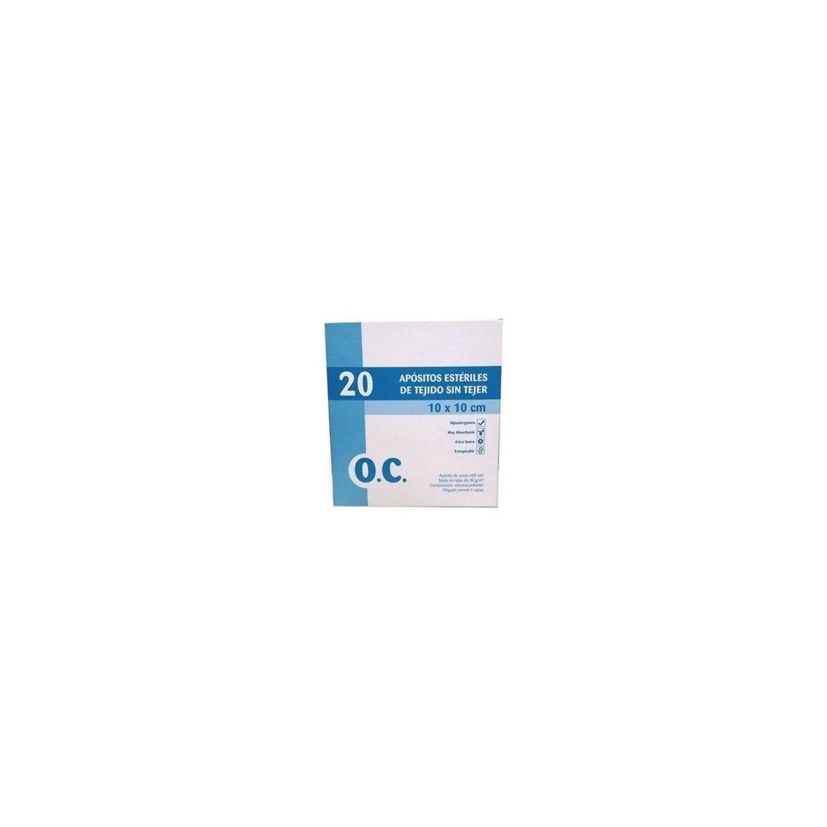 compresa esteril oc tejido sin tejer 10 x 10 50 ud curacion de heridas