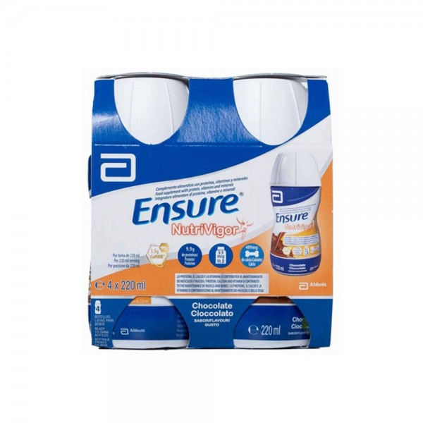ensure nutrivigor 4 botellas 220 ml chocolate