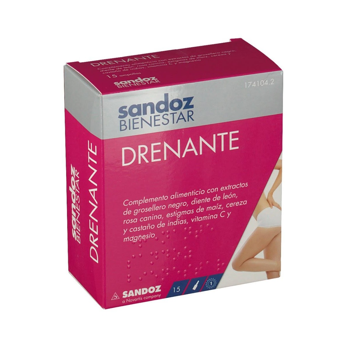 sandoz bienestar drenante 15 ampollas