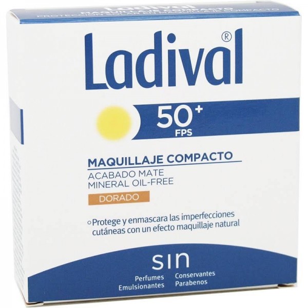 ladival maquillaje compacto dorado spf50 10g
