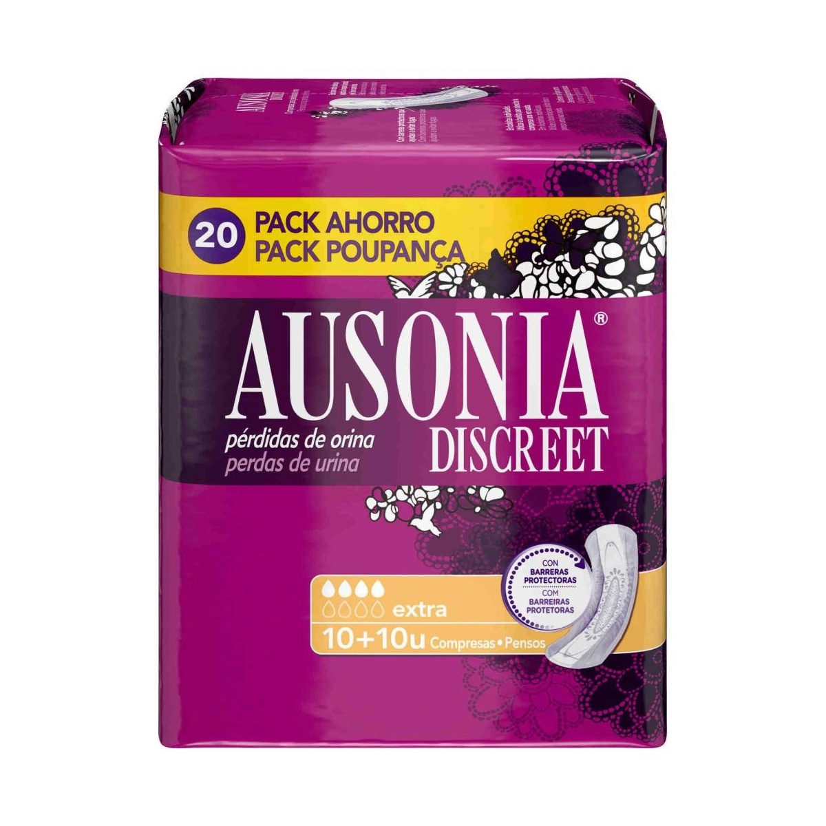 ausonia discreet extra 20 compresas