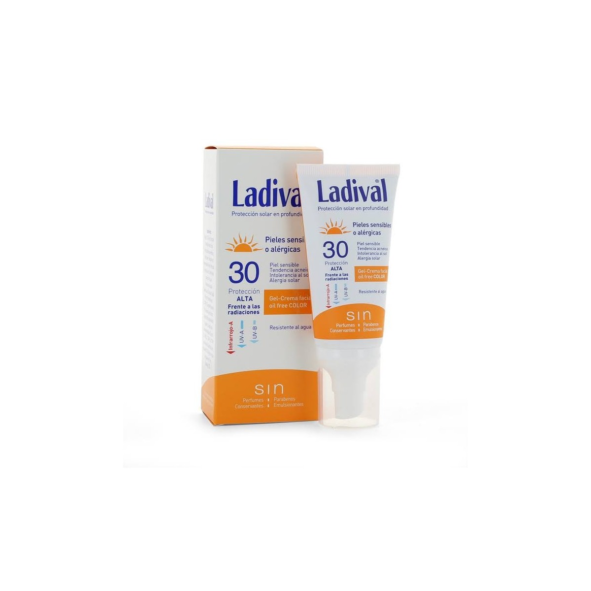 ladival pieles sensibles o alergicas fps30 facial color 50ml gel crema