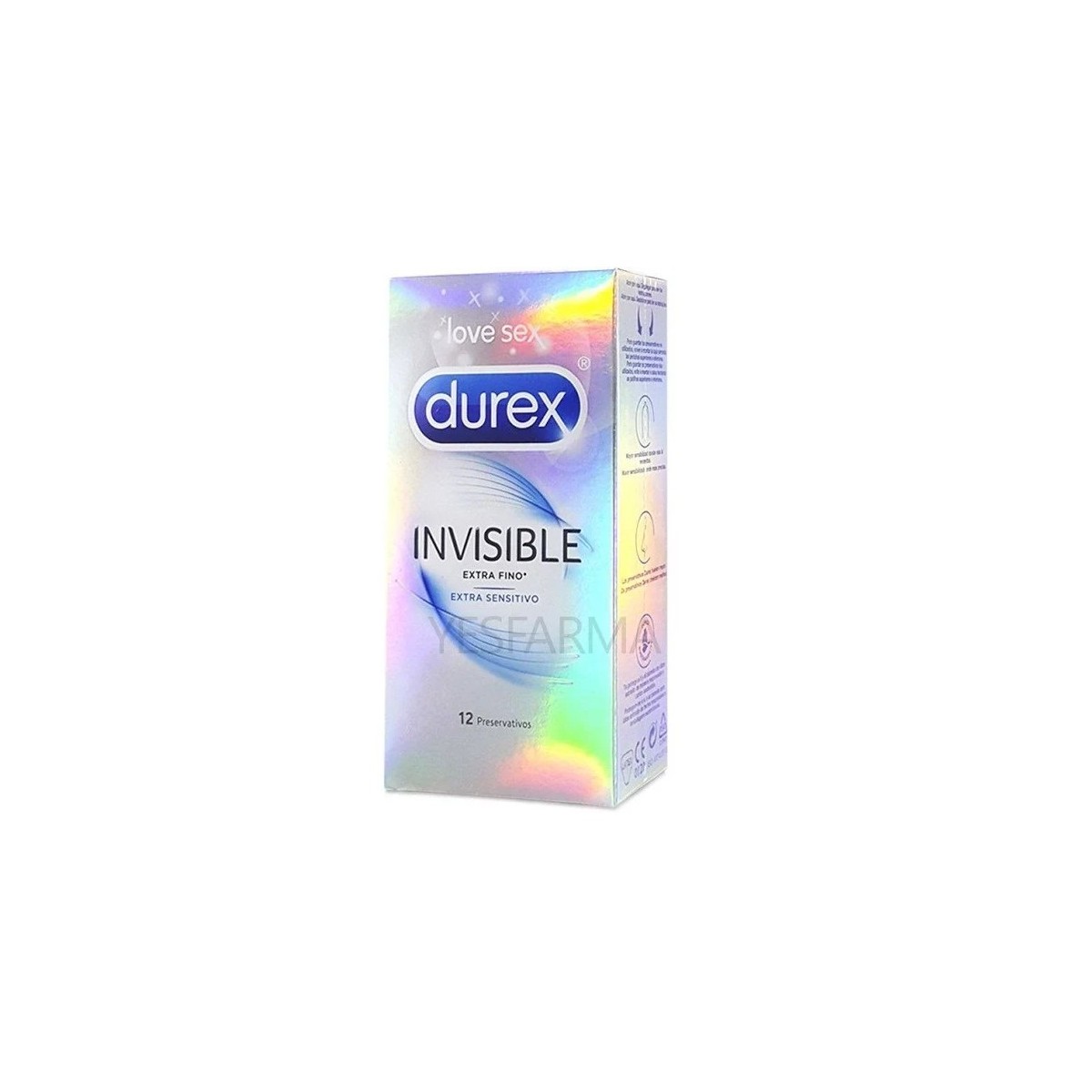 durex invisible extra sensitivo 12 preservativos