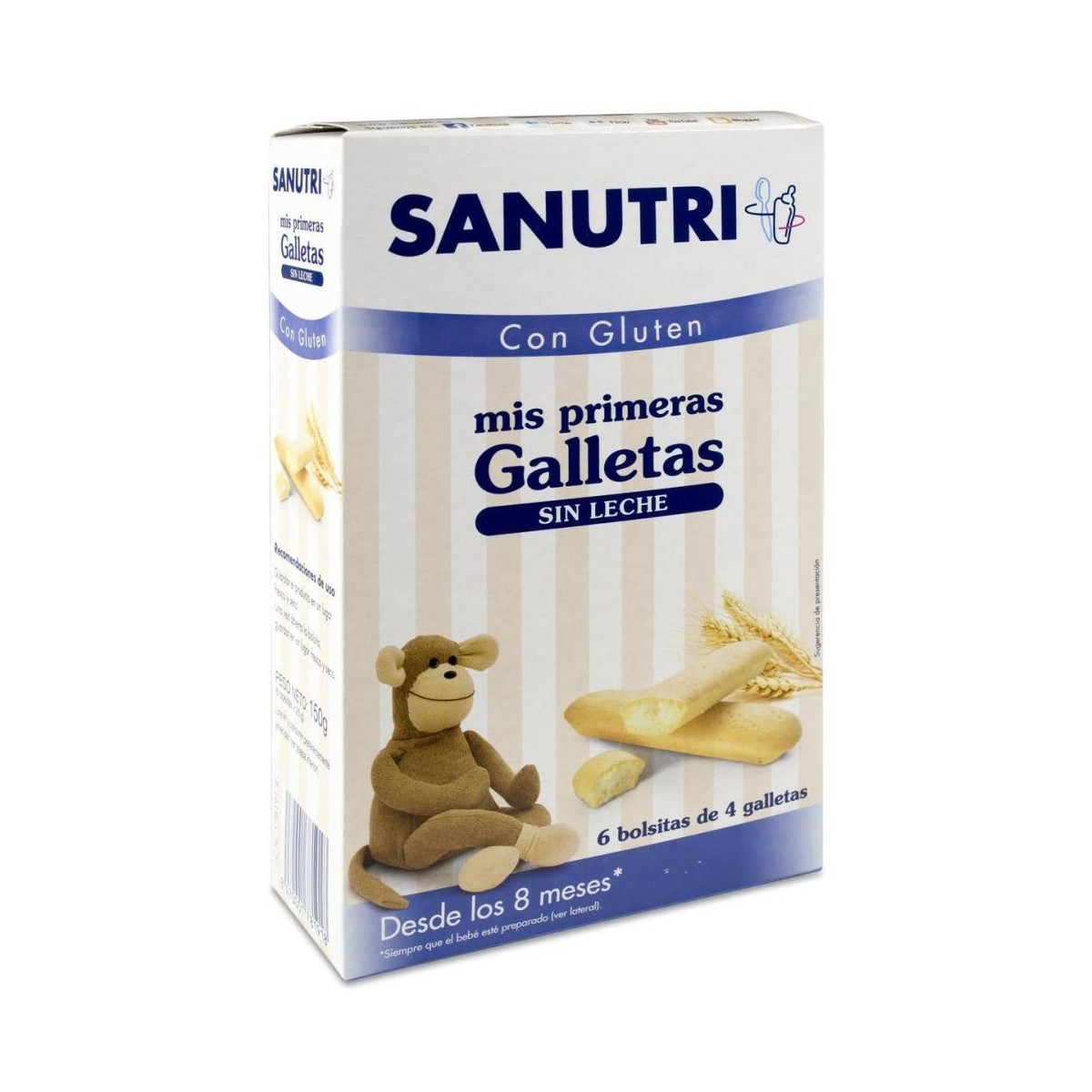 sanutri mis primeras galletas sin leche 150 gr