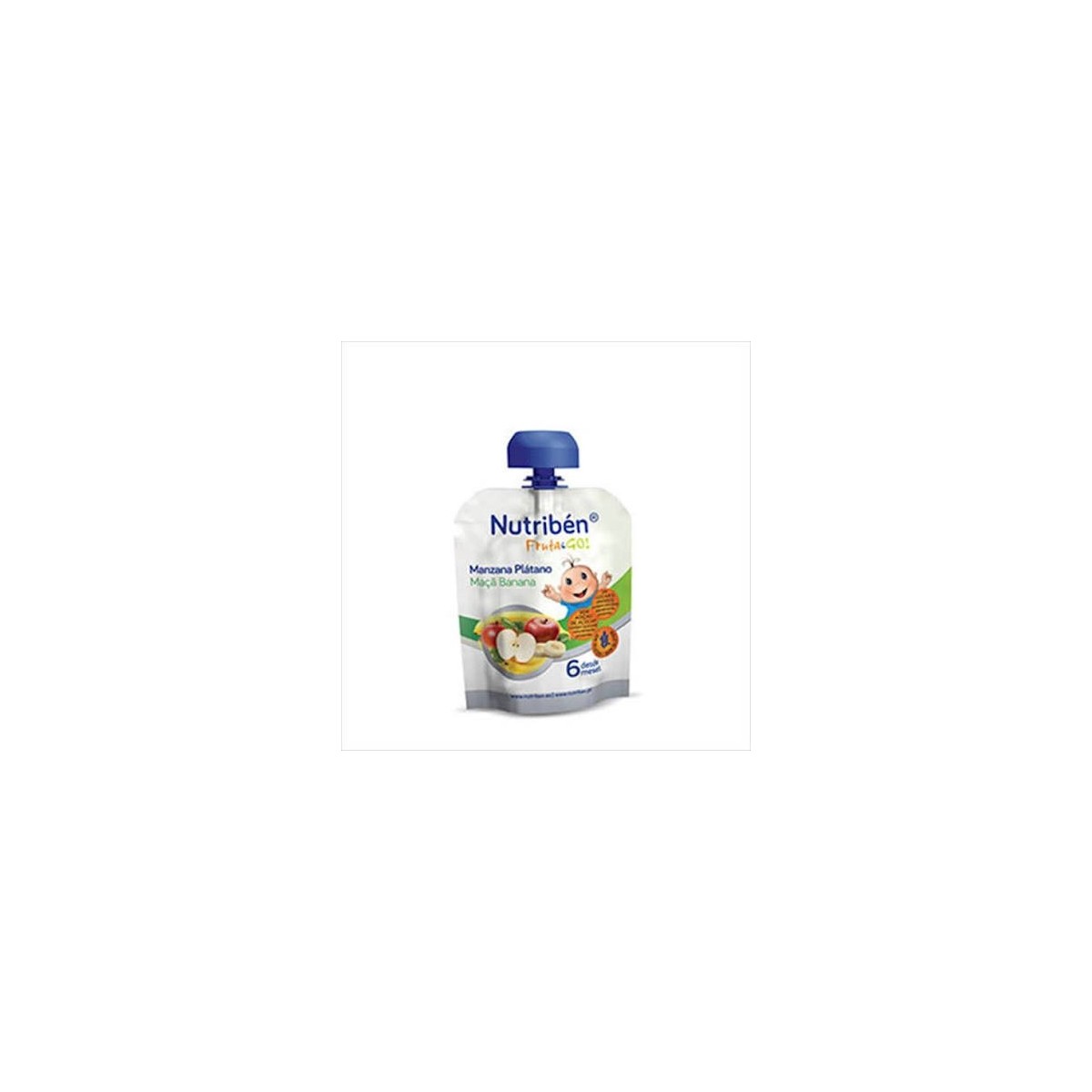 nutriben fruta go manzana platano 90 g
