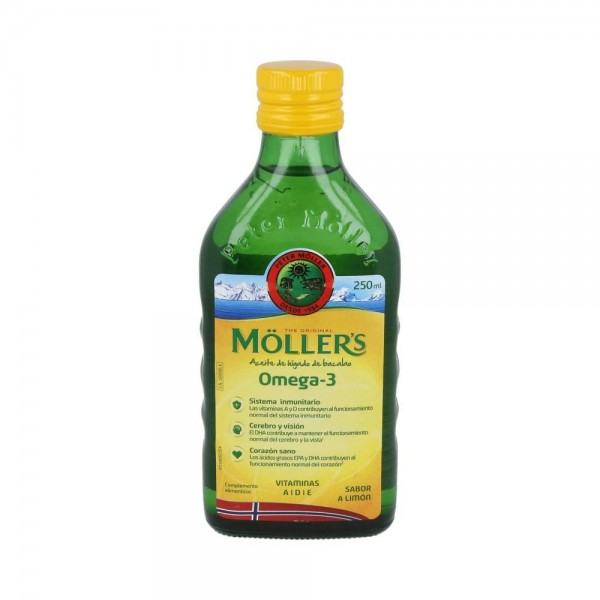 mollers aceite de bacalao sabor limon 250 ml