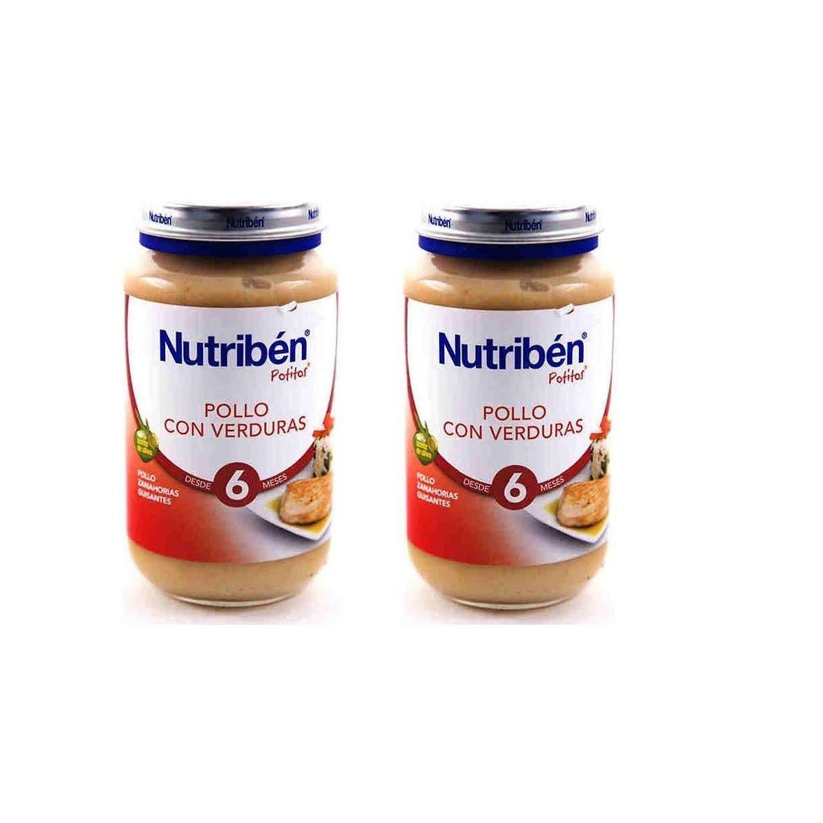 nutriben pollo con verduras pack potito 2 x 250 g
