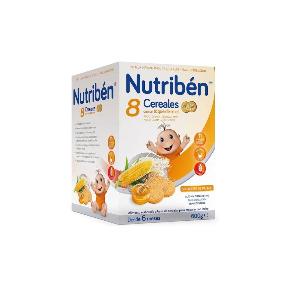 nutriben 8 cereales miel y galletas maria 600 g