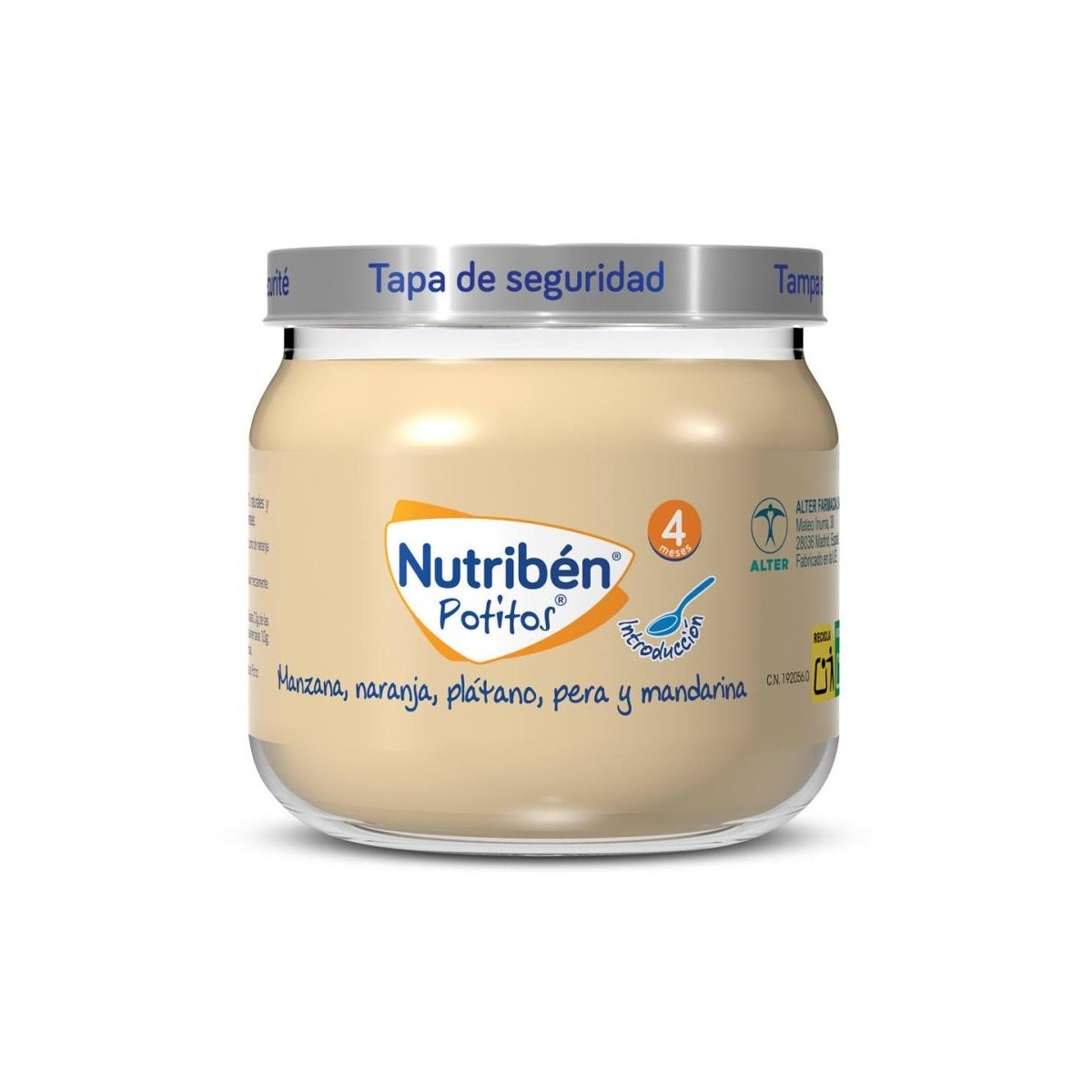 nutriben potito platano naranja mandarina y pera 120gr