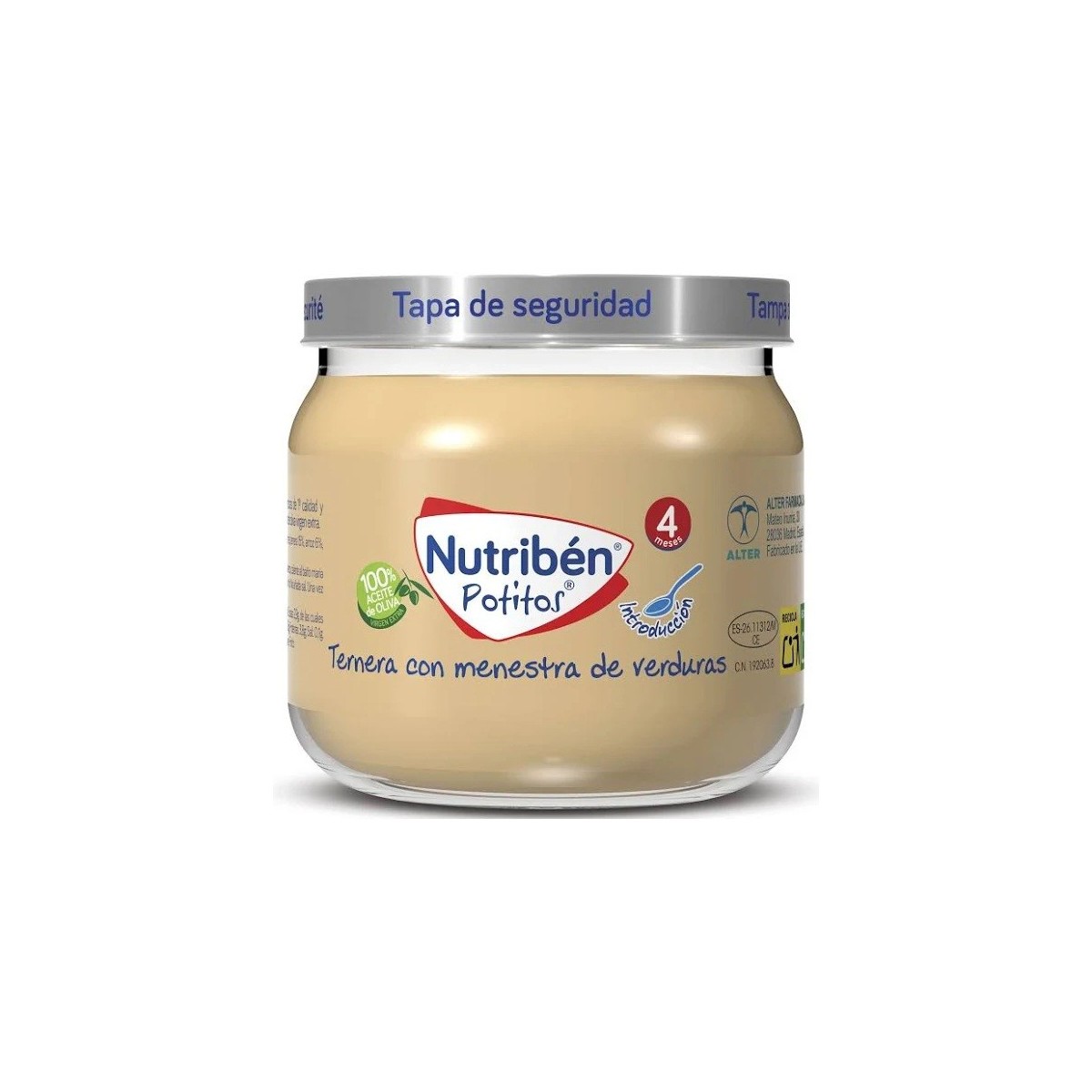 nutriben potito ternera con menestra de verduras 120gr