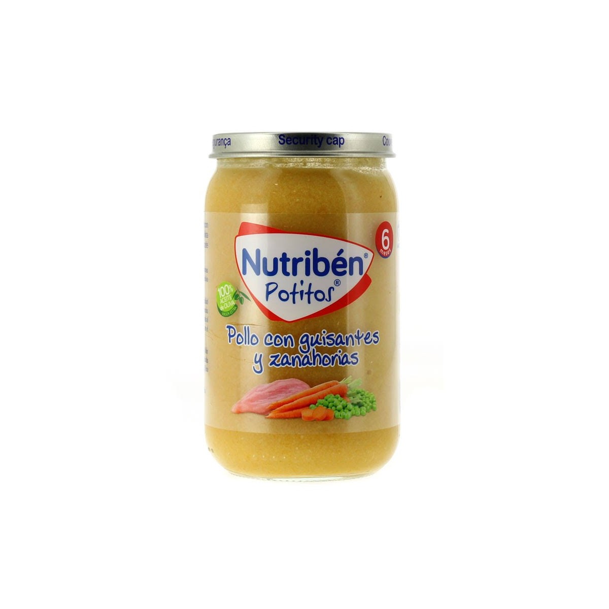 nutriben potito pollo con guisantes y zanahorias 235 g