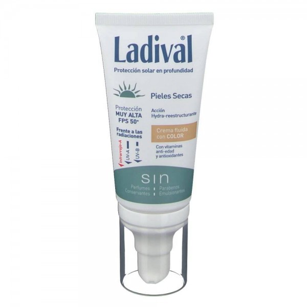 ladival pieles secas crema fluida con color 50 ml