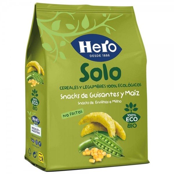 hero snack eco solo guisantes y maiz 50g