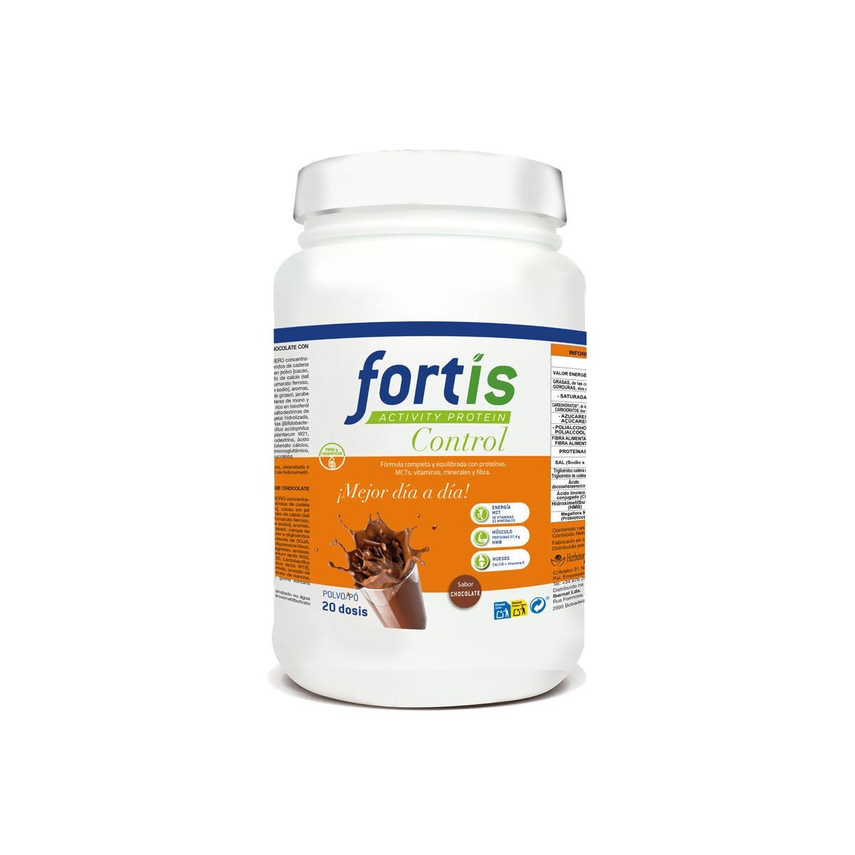 fortis activity protein control chocolate bote 1140gr