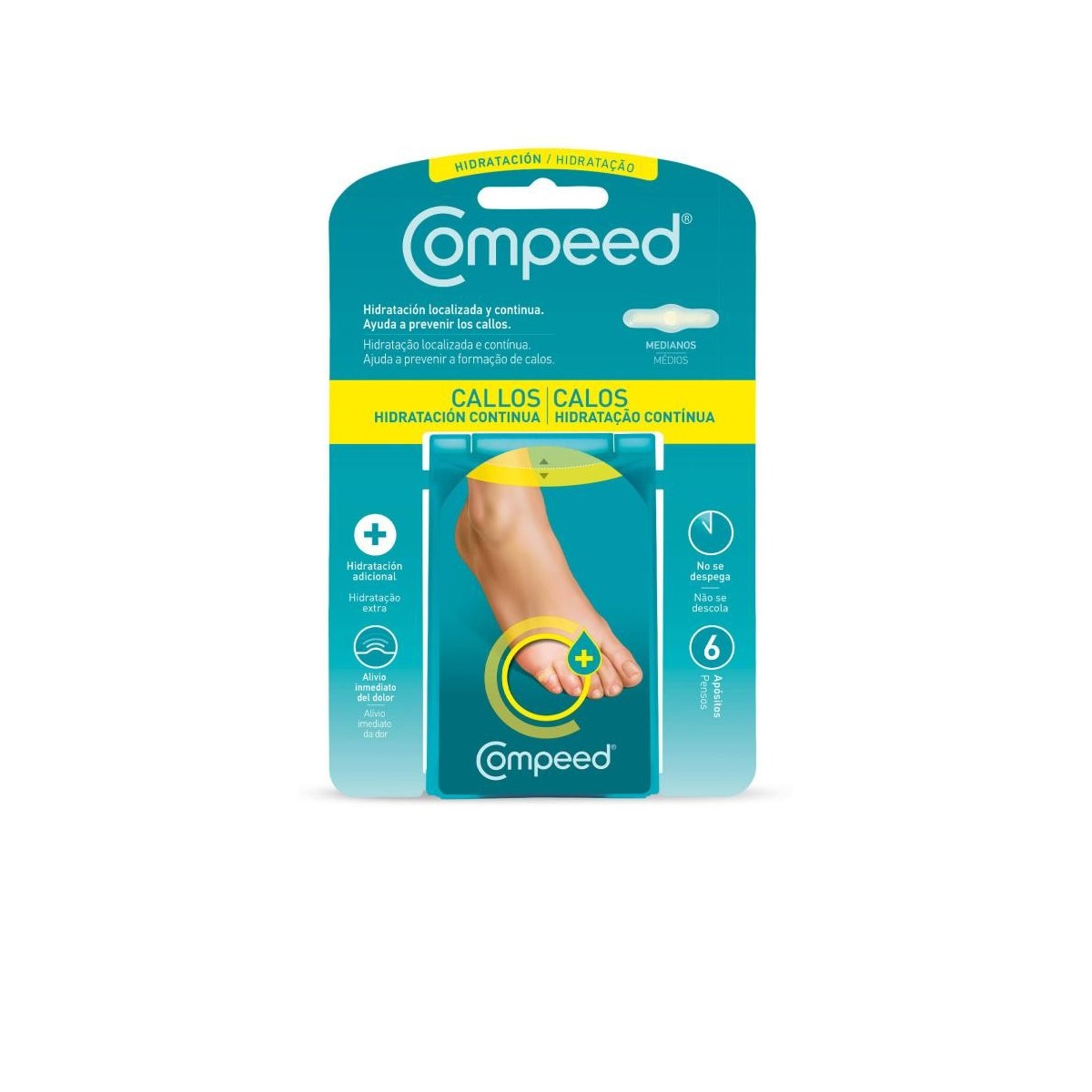 compeed callos hidratacion continua 6 apositos