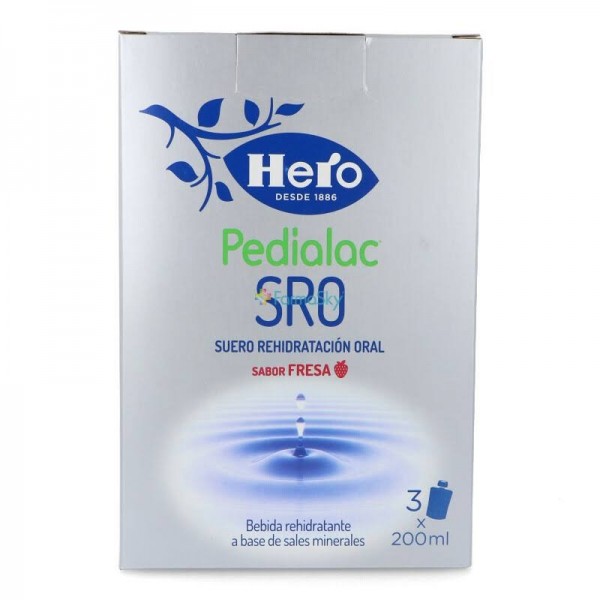 hero baby pedialac sro suero rehidratacion oral sabor fresa 3x200ml