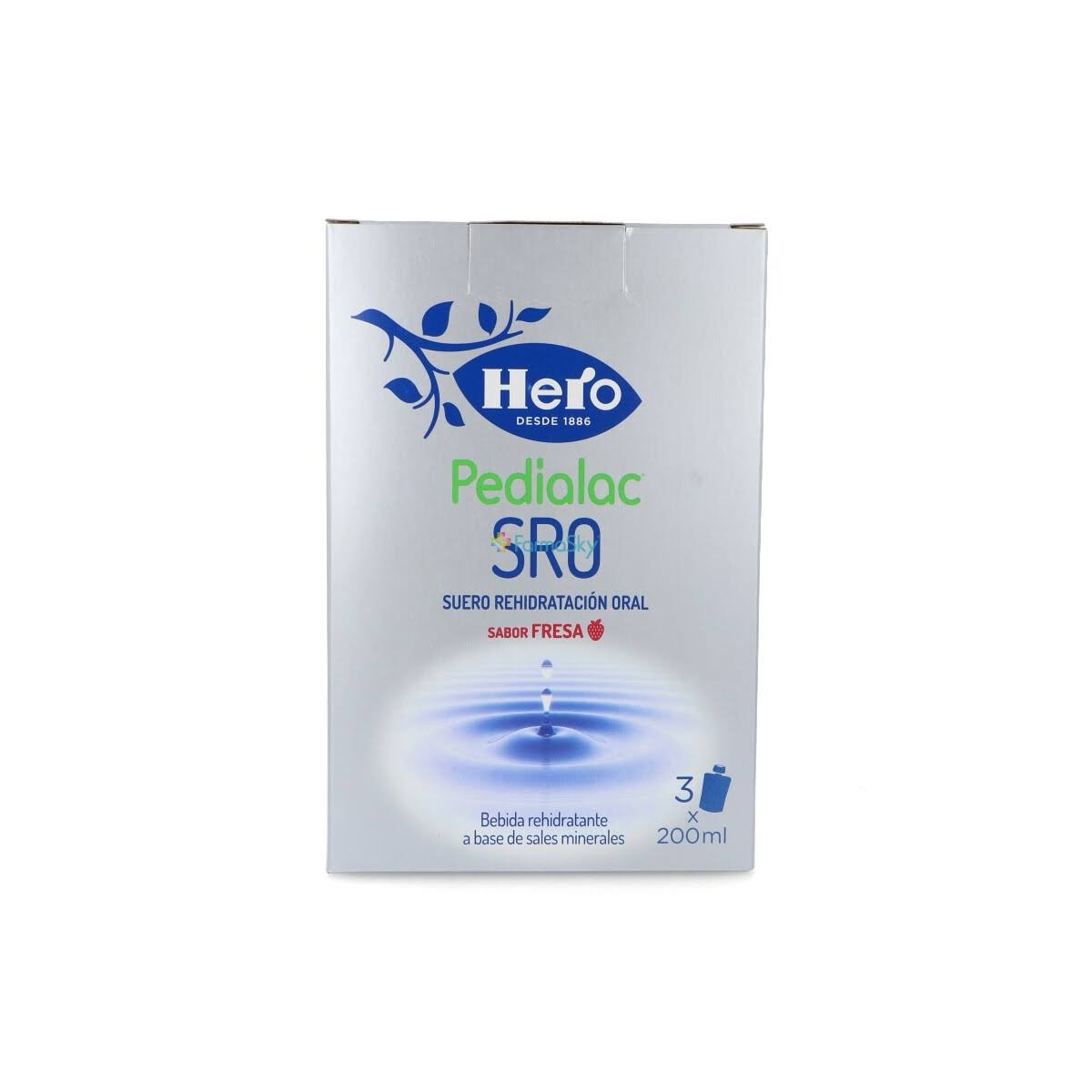 hero baby pedialac sro suero rehidratacion oral sabor fresa 3x200ml