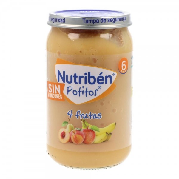 nutriben potito 4 frutas sin almidones 235 gr