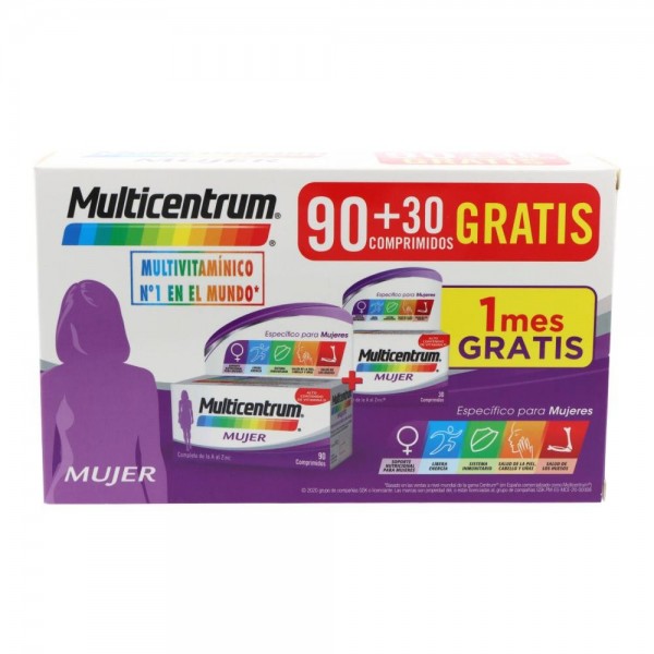 pack multicentrum mujer 90 30 comprimidos