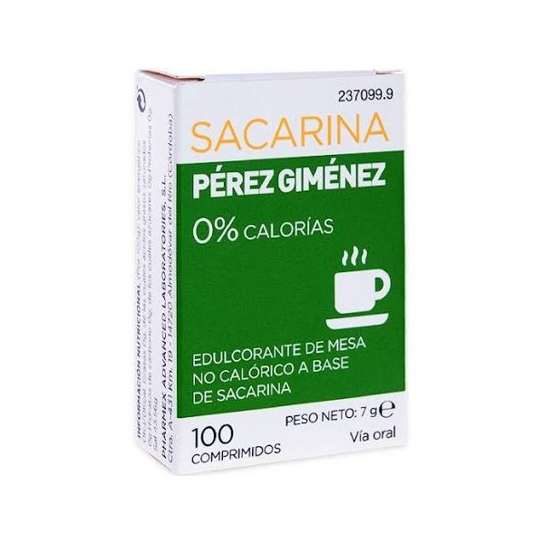 perez gimenez sacarina 100 comprimidos