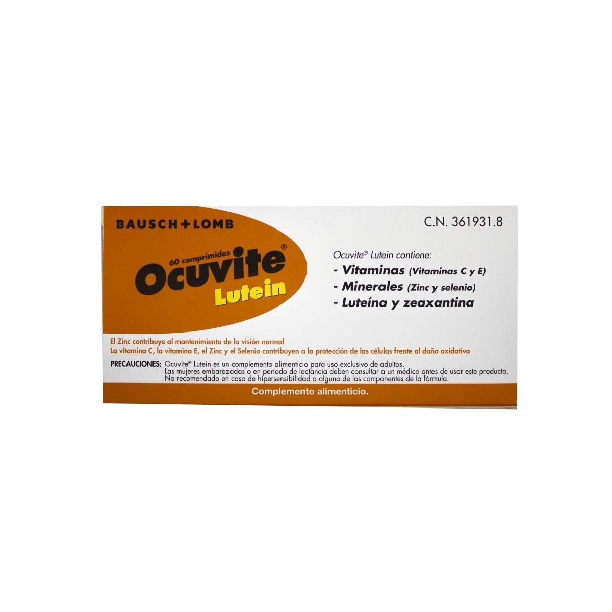 ocuvite lutein 60 comprimidos