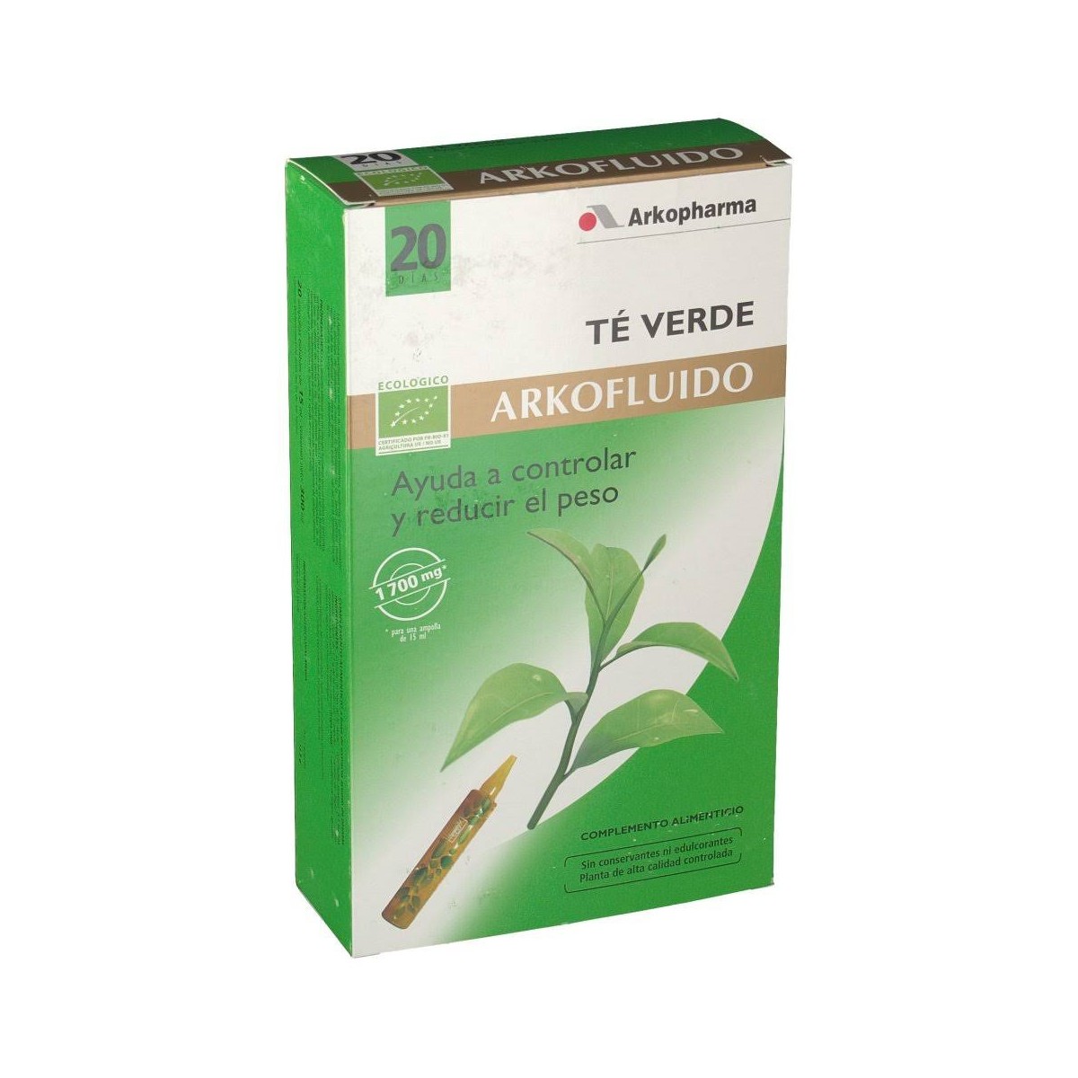 arkofluido te verde 20 ampollas