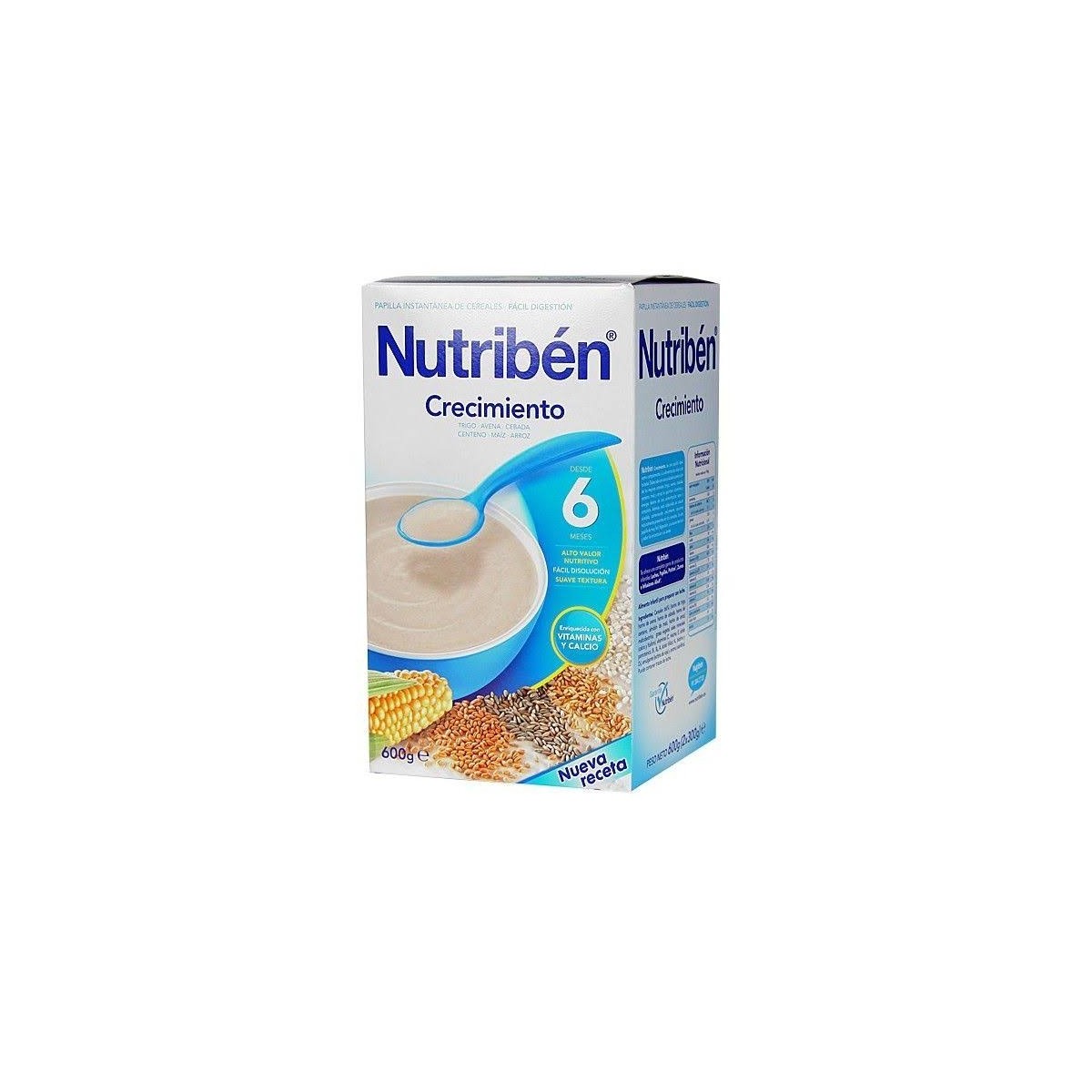 nutriben papilla crecimiento con leche adaptada 600g