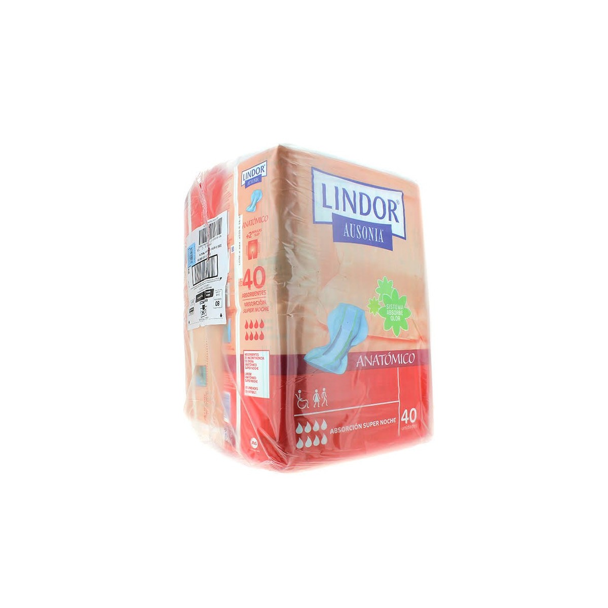 lindor panal anatomico super noche 80 unidades