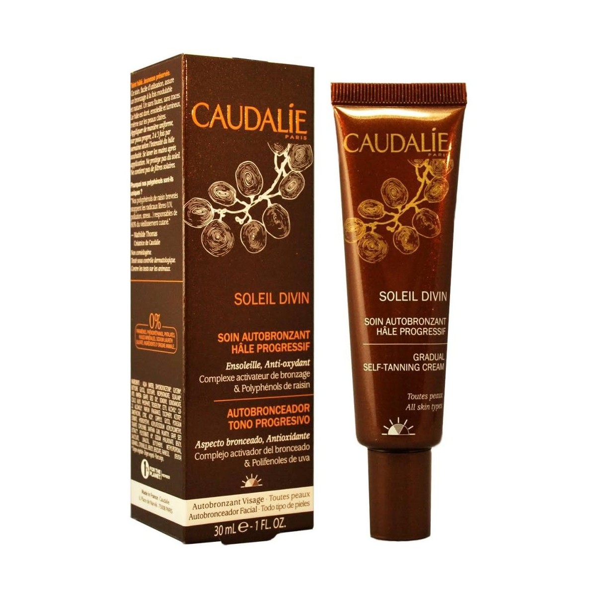 caudalie teint divin autobronceador 30ml