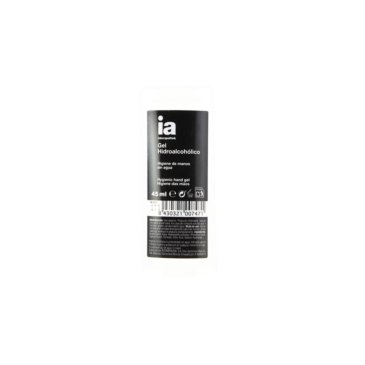interapothek gel hidroalcoholico 45 ml