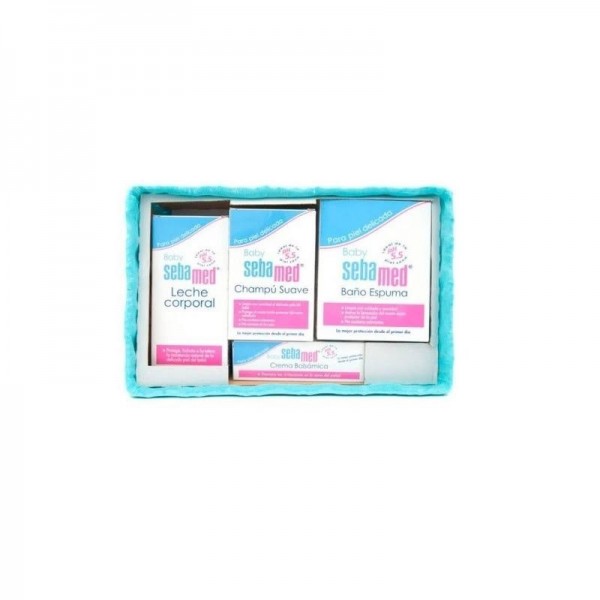 canastilla baby sebamed rosa