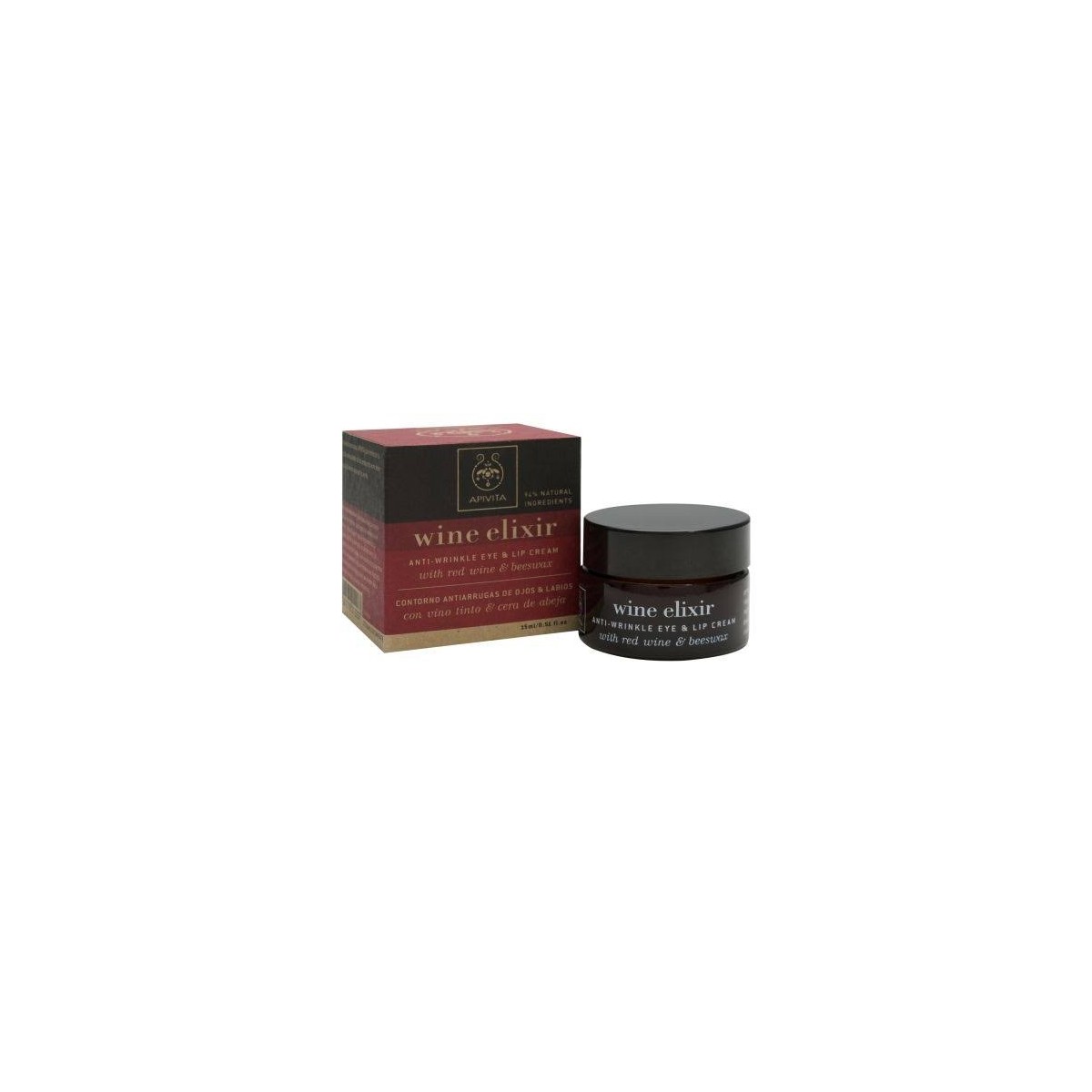 apivita wine elixir contorno antiarrugas de ojos y labios 15ml