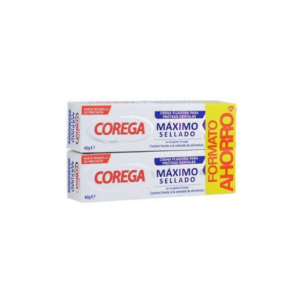 corega maximo sellado crema fijadora duplo 40 gr
