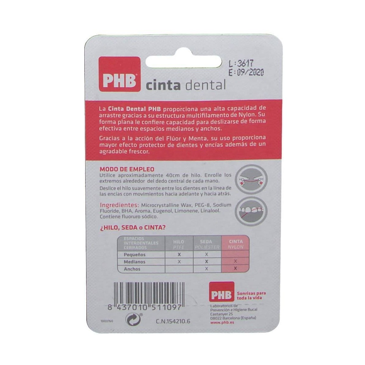 phb cinta dental fluor menta