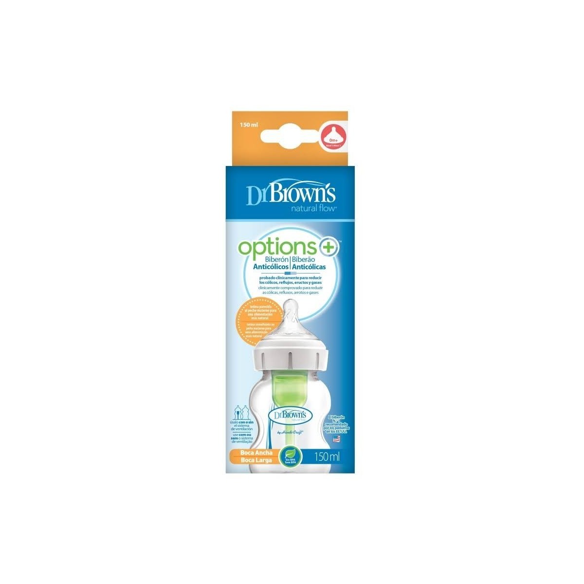dr browns biberon options boca ancha 150ml