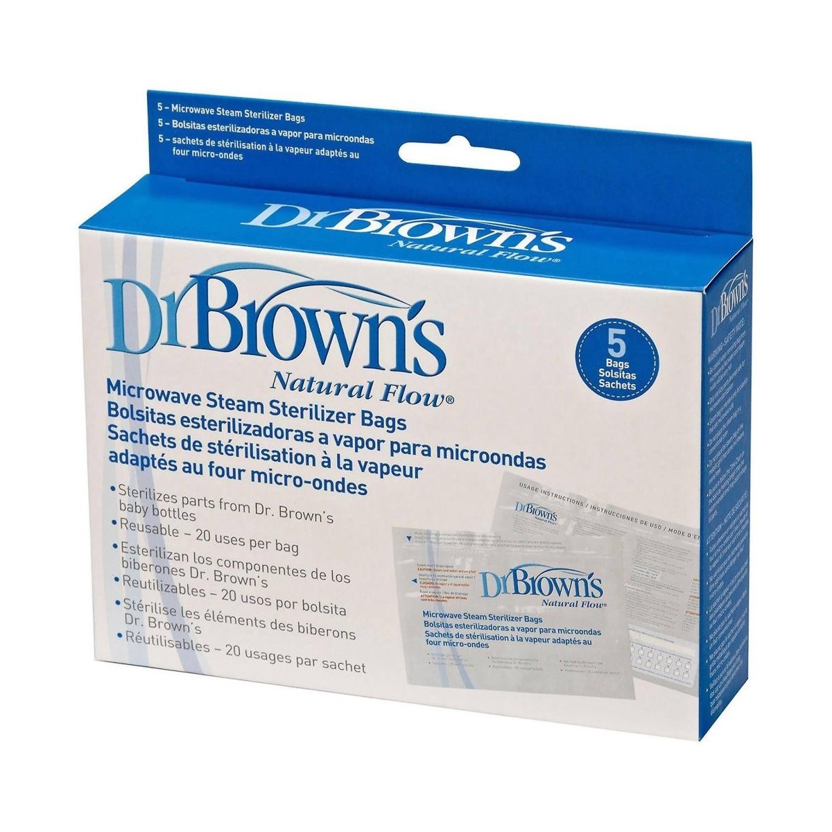 bolsas esterilizadoras a vapor para microondas dr browns 