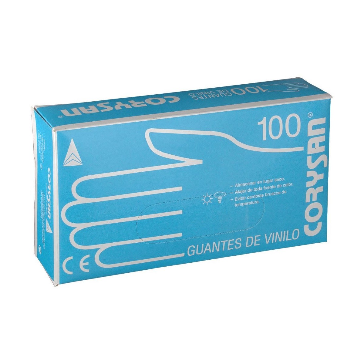 corysan guantes de vinilo talla m 100 unidades