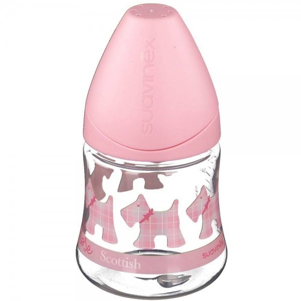 suavinex biberon rosa boca ancha tetina 3 posiciones 150 ml