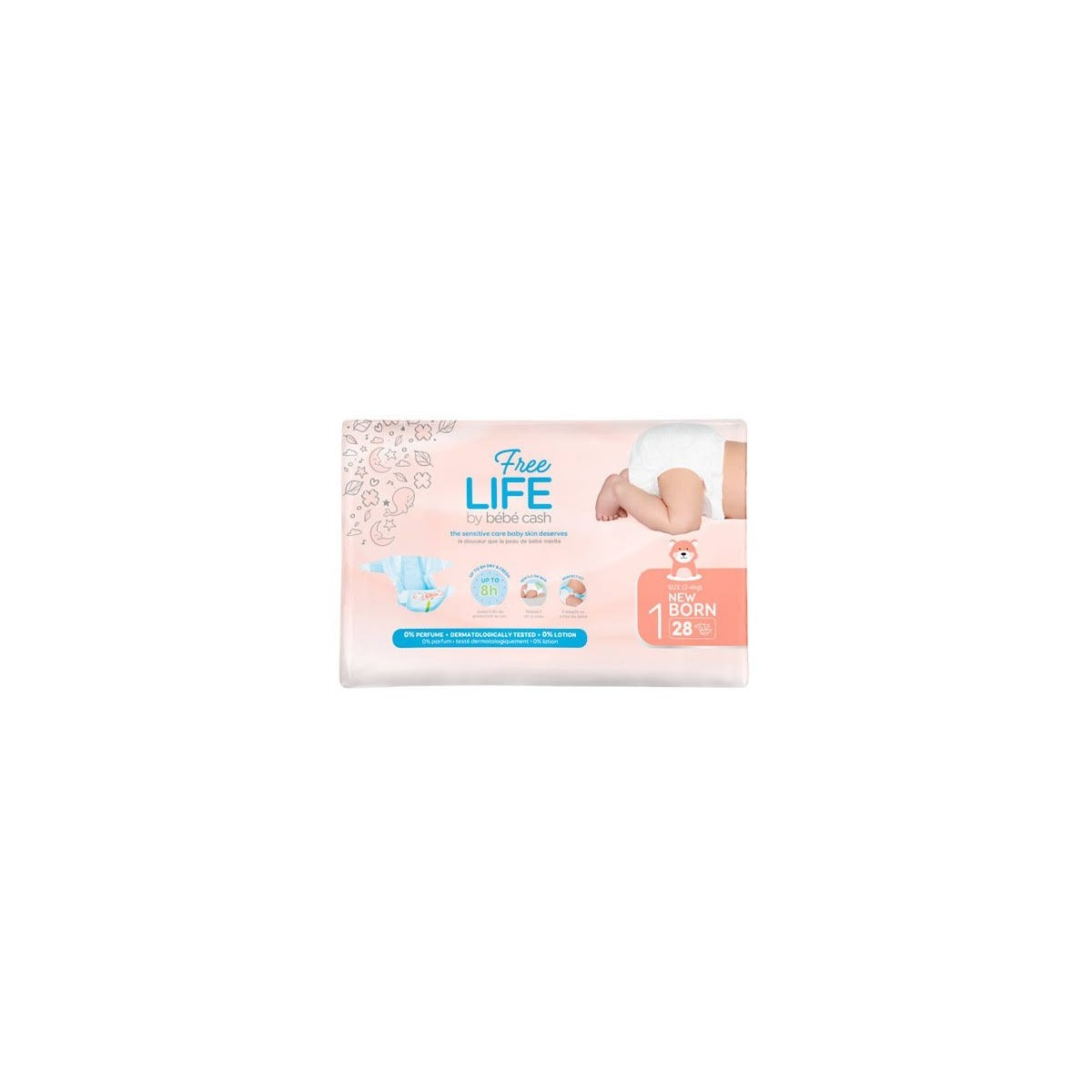 freelife panal bebe recien nacido talla 1 2 4 kg 28 uds