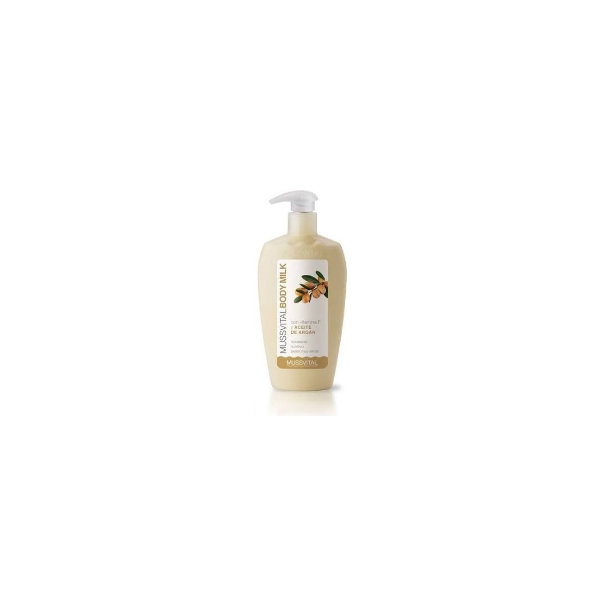 mussvital body milk aceite de argan con vitamina f 300ml
