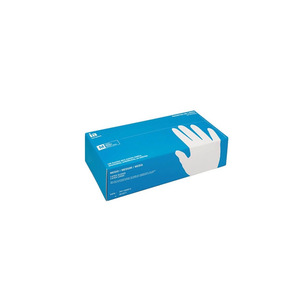 guantes de latex interapothek talla m 100 unidades