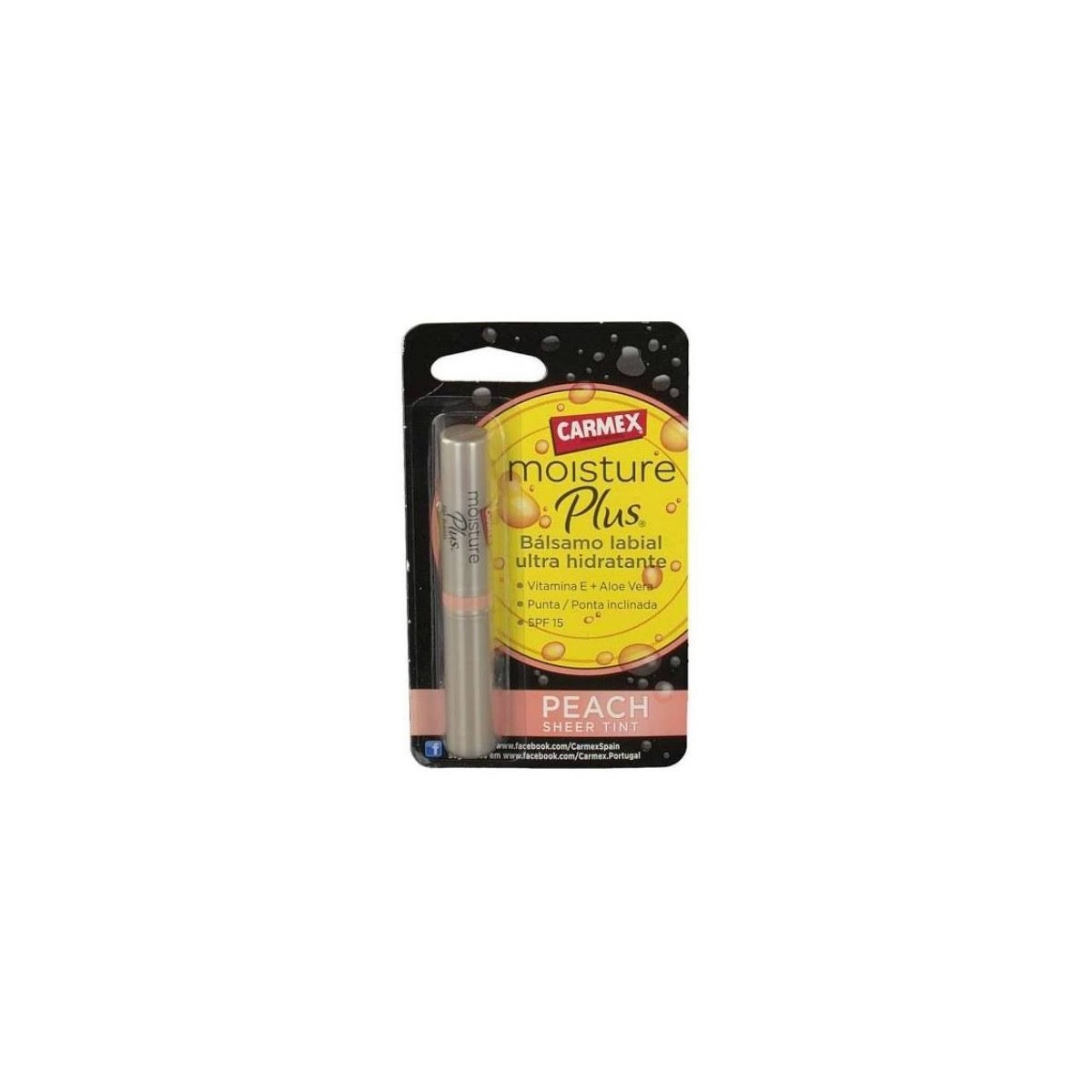 carmex moisture plus peach 2g
