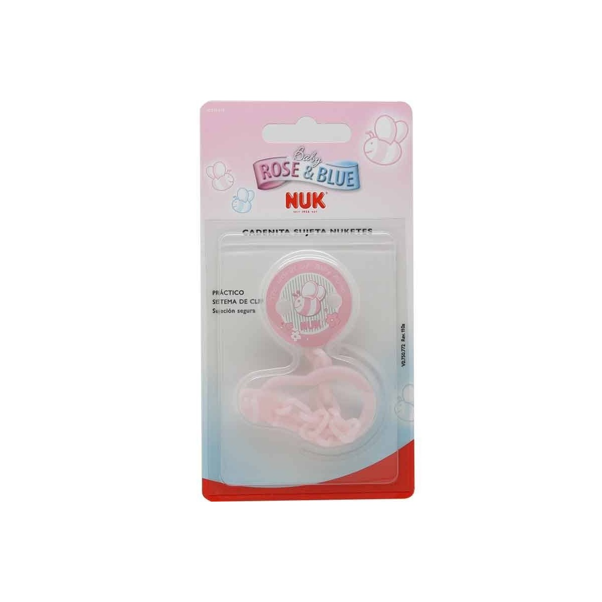 nuk cadenita sujeta chupete rose blue
