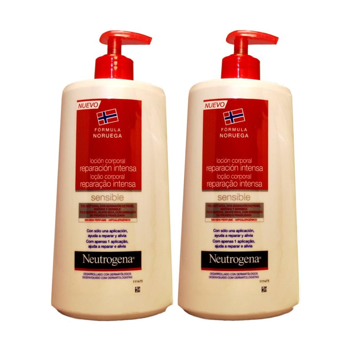 neutrogena duplo locion corporal intensa piel sensible 2x750ml